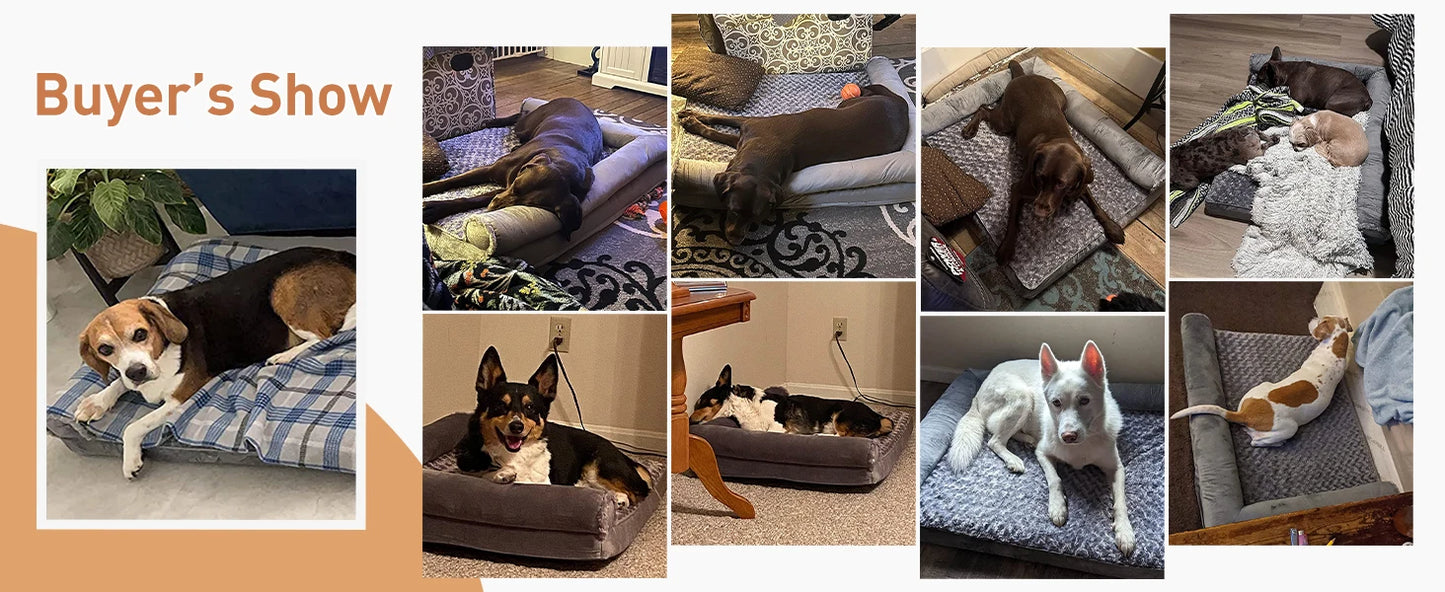 Waterproof Bolster Dog Sleeping Sofa Bed