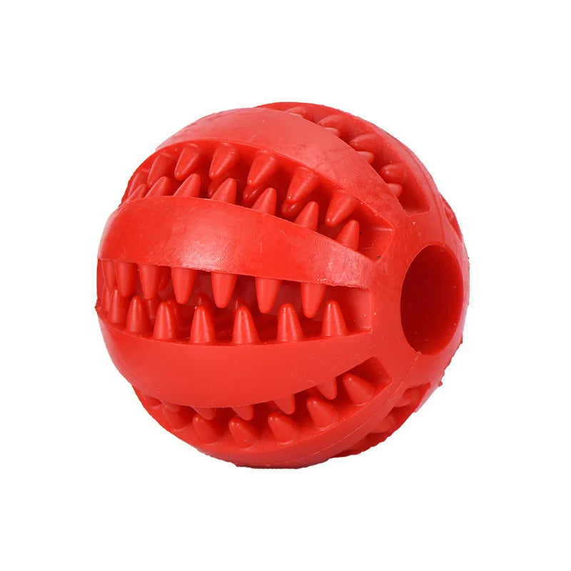 Interactive Rubber Dog Chew Ball – Treat Dispenser & Dental Cleaning Toy for Dogs & Puppies