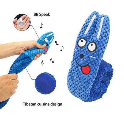 Interactive Dog Puzzle Snail Toy – Plush Squeaky Slow Feeder for Puppies & Power Chewers