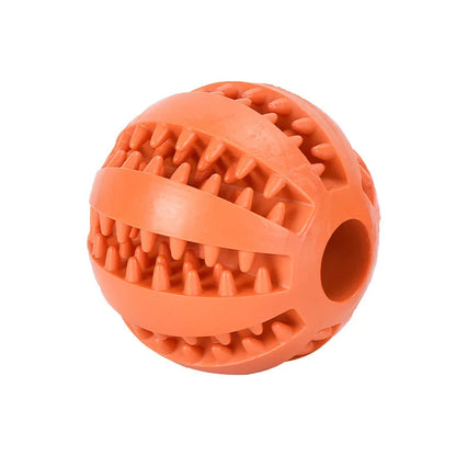 Interactive Rubber Dog Chew Ball – Treat Dispenser & Dental Cleaning Toy for Dogs & Puppies