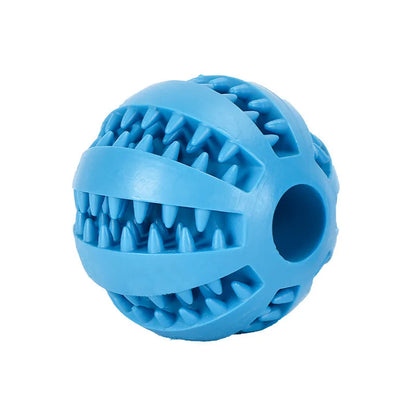 Interactive Rubber Dog Chew Ball – Treat Dispenser & Dental Cleaning Toy for Dogs & Puppies